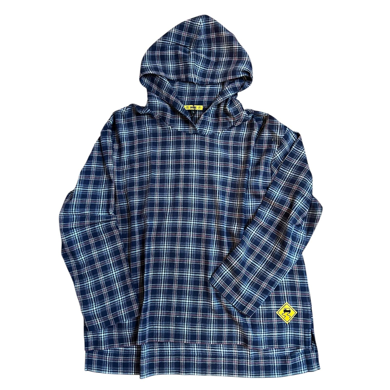 Skidz Tops VAULT: Blue Plaid Hoodie