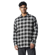 SKIDZ Shirts & Tops Plaid Flannel Shirt - Black & White Tartan