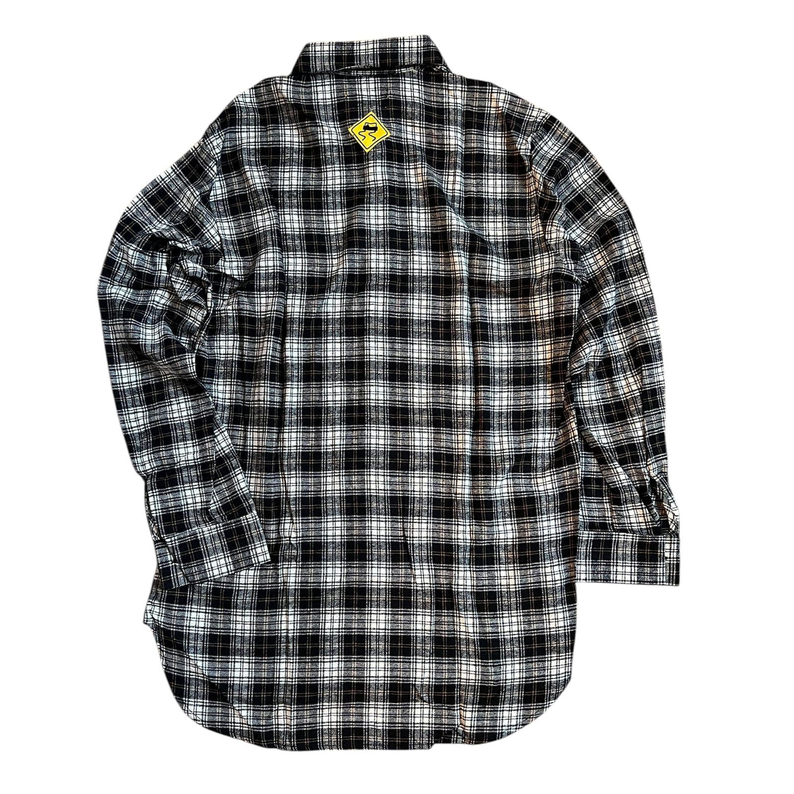 SKIDZ Shirts & Tops Plaid Flannel Shirt - Black & White Tartan