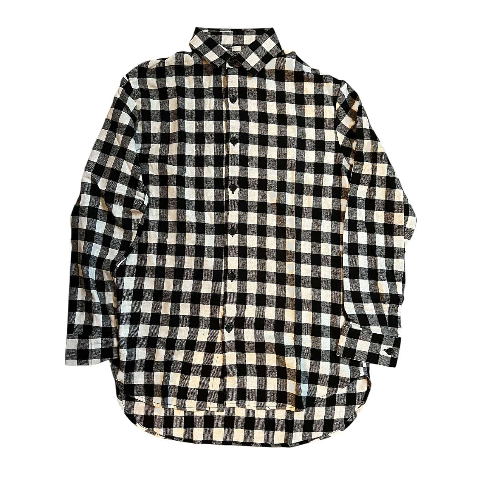 SKIDZ Shirts & Tops Plaid Flannel Shirt - Black & White