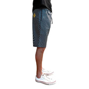 Skidz Pants Trippy Check - Dark Green & Light Purple Shorts