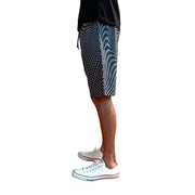 Skidz Pants Trippy Check - Dark Green & Light Purple Shorts