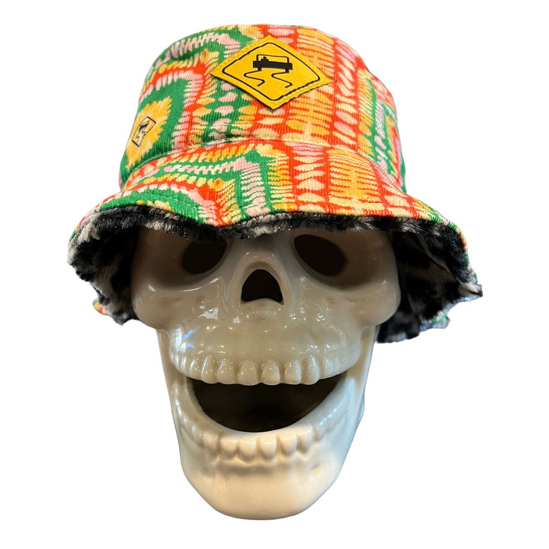SKIDZ NYC Fun Stuff The Zone to Snow Leopard Fur Reversible Bucket Hat