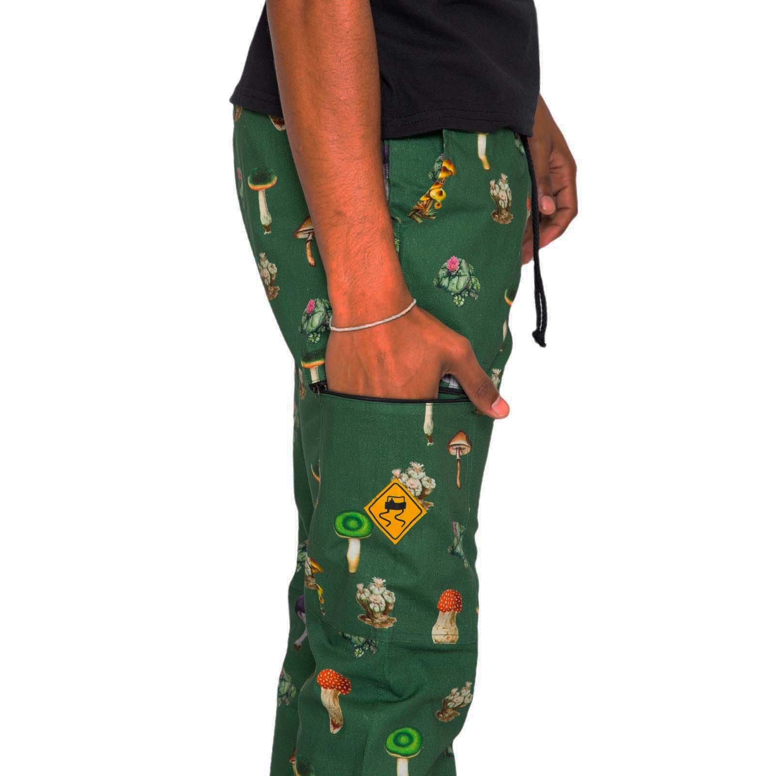 SKIDZ Pants Stash Pant - Mushrooms & Cacti Green
