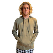 Skidz Tops Military Green Trippy Check Pullover Hoodie