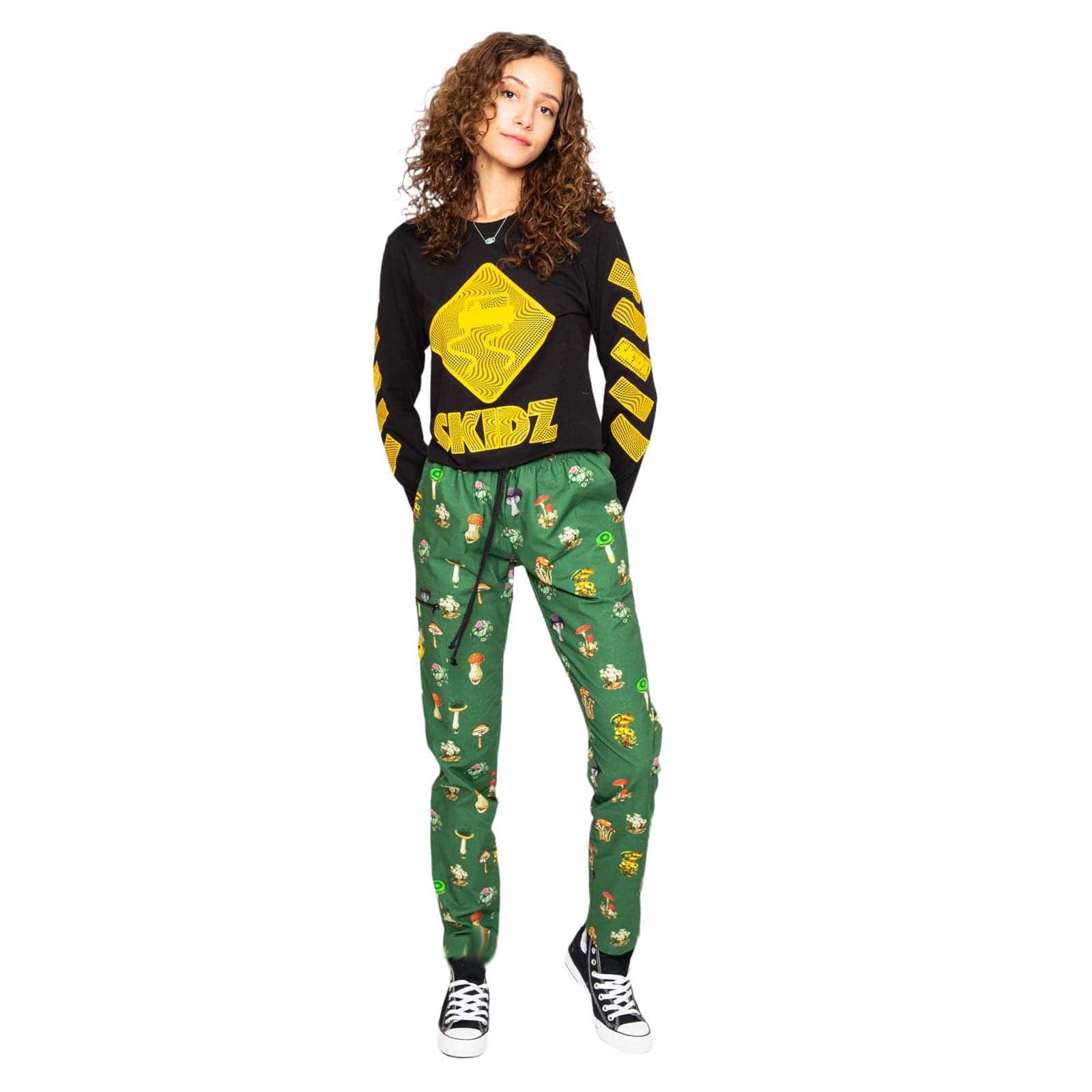 SKIDZ Pants Stash Pant - Mushrooms & Cacti Green