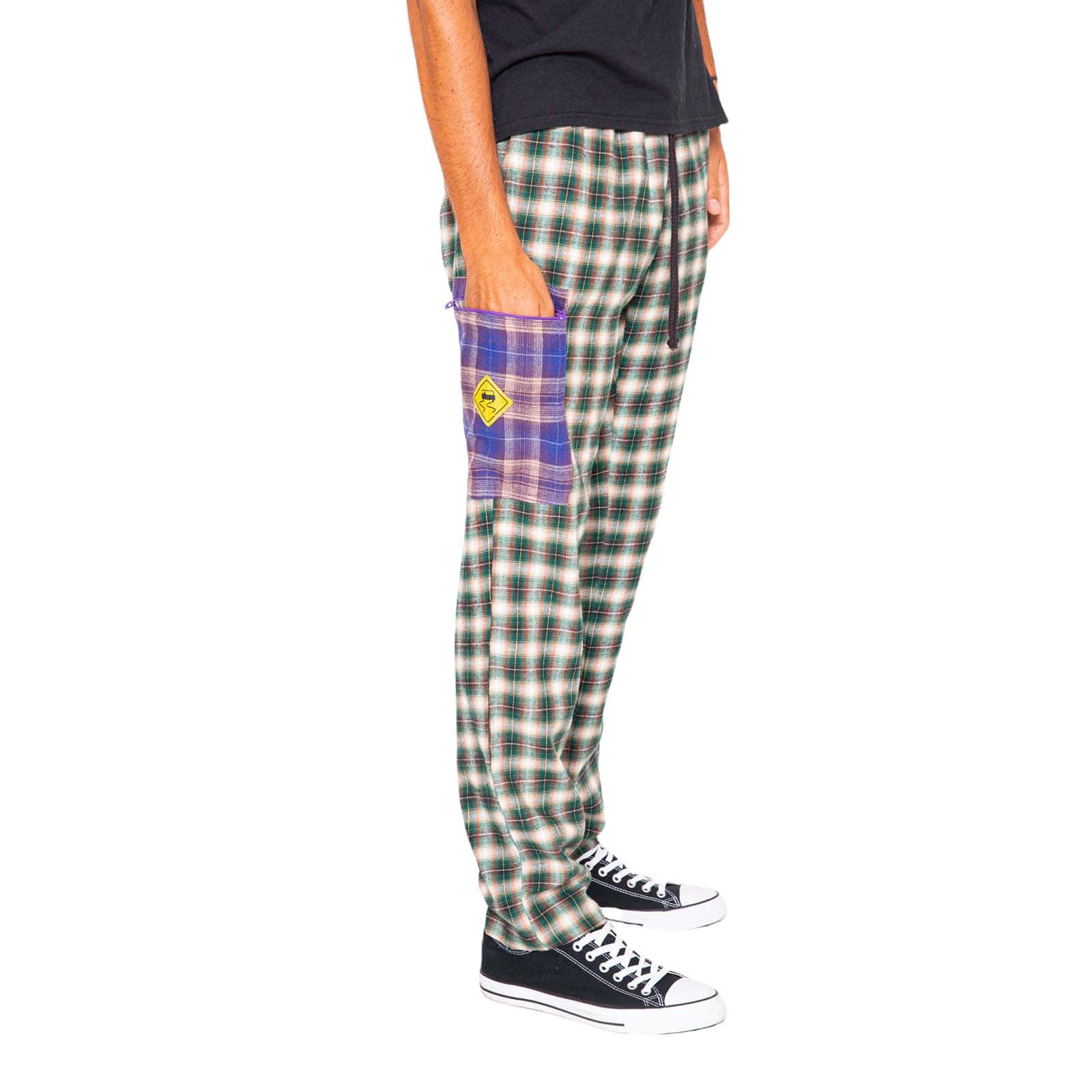 Skidz Pants Stash Pant - Hunter Green Flannel