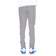 SKIDZ NYC Pants Track Pant - Trippy Check Black & White
