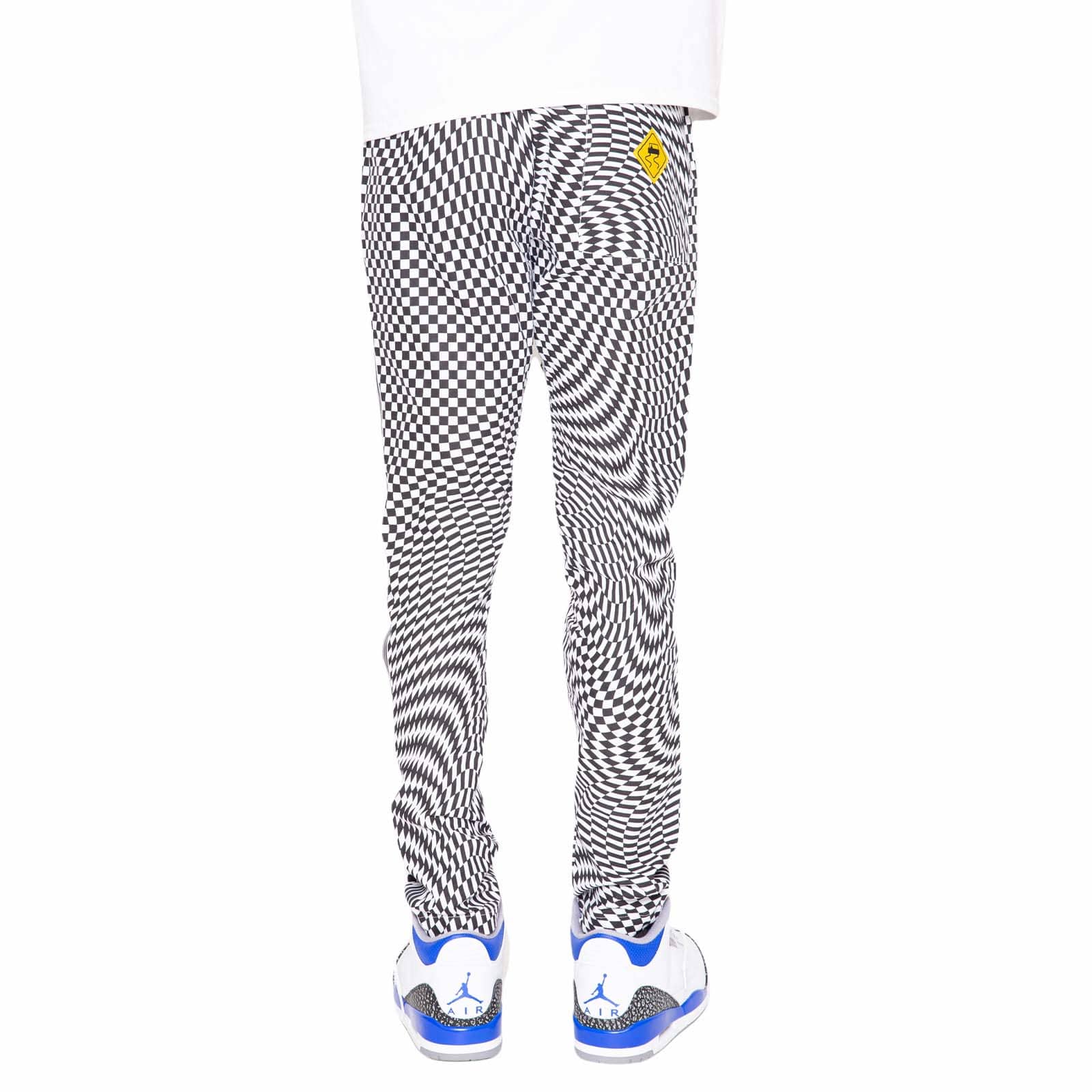 SKIDZ NYC Pants Track Pant - Trippy Check Black & White