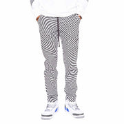 SKIDZ NYC Pants Track Pant - Trippy Check Black & White