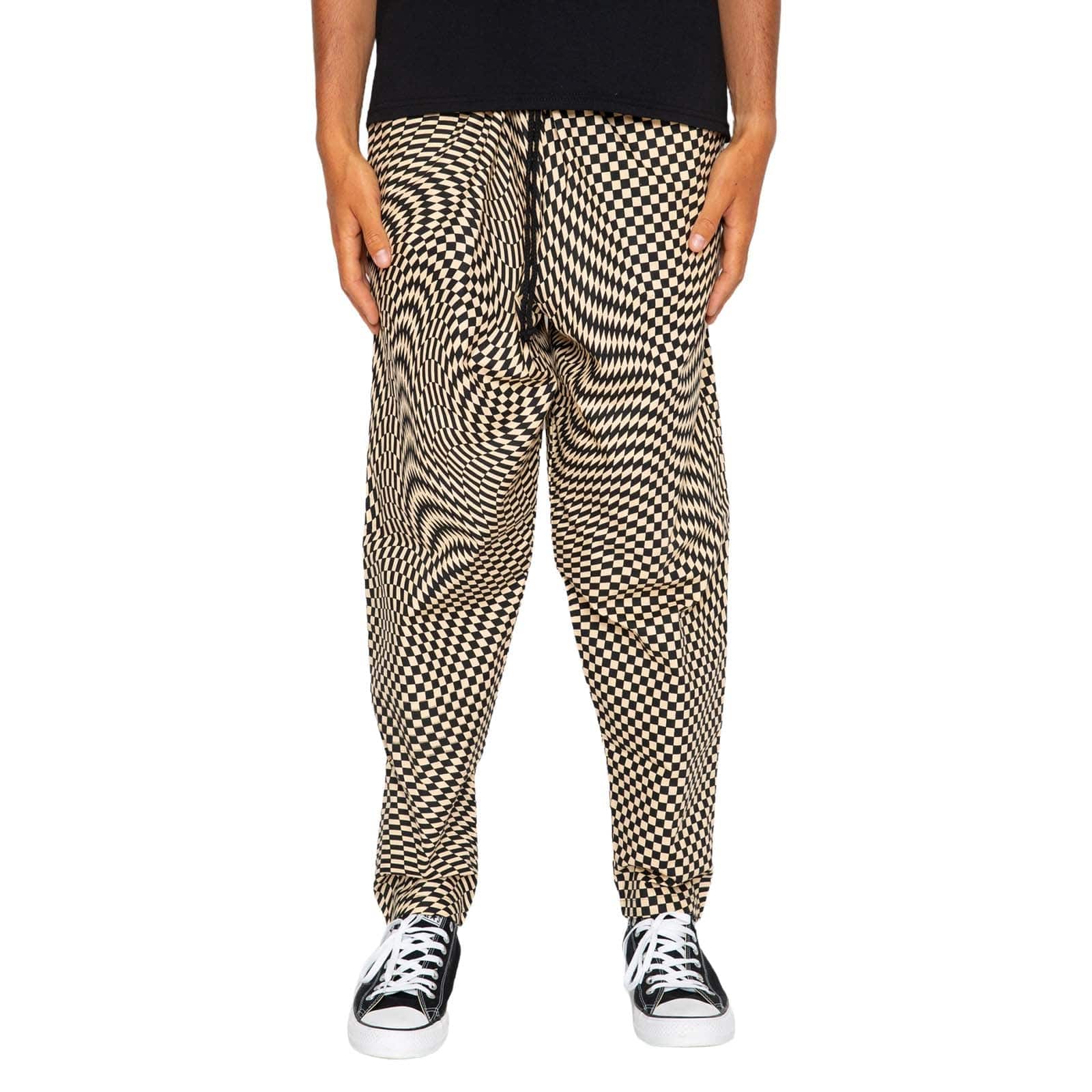 Skidz Pants Trippy Check - Sand & Black