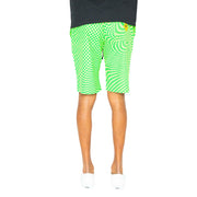 Skidz Shorts Trippy Check Shorts - Lime & Green