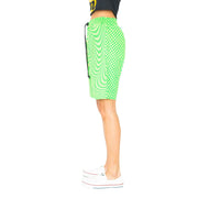 Skidz Shorts Trippy Check Shorts - Lime & Green