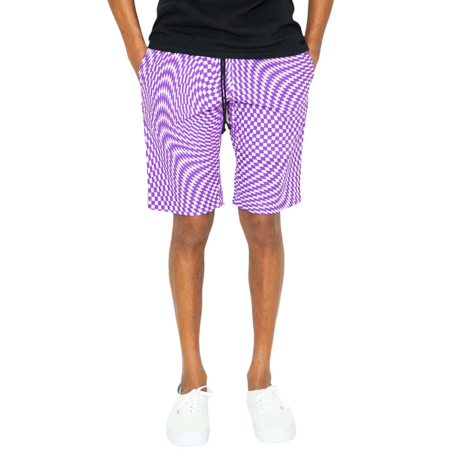 Skidz Shorts Trippy Check Shorts - Lilac & Purple