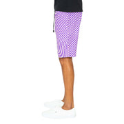 Skidz Shorts Trippy Check Shorts - Lilac & Purple
