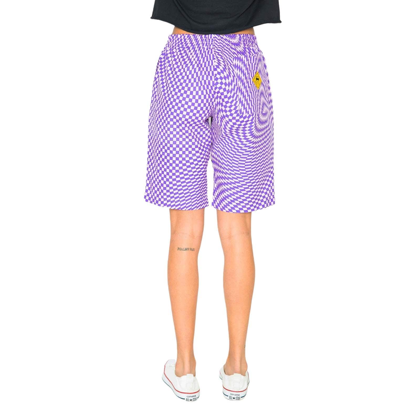 Skidz Shorts Trippy Check Shorts - Lilac & Purple