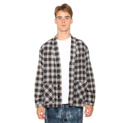Smoking Jacket - Black & White Tartan - SKIDZ NYC