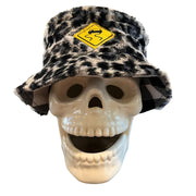 SKIDZ NYC Fun Stuff OG Black & White to Snow Leopard Fur Reversible Bucket Hat