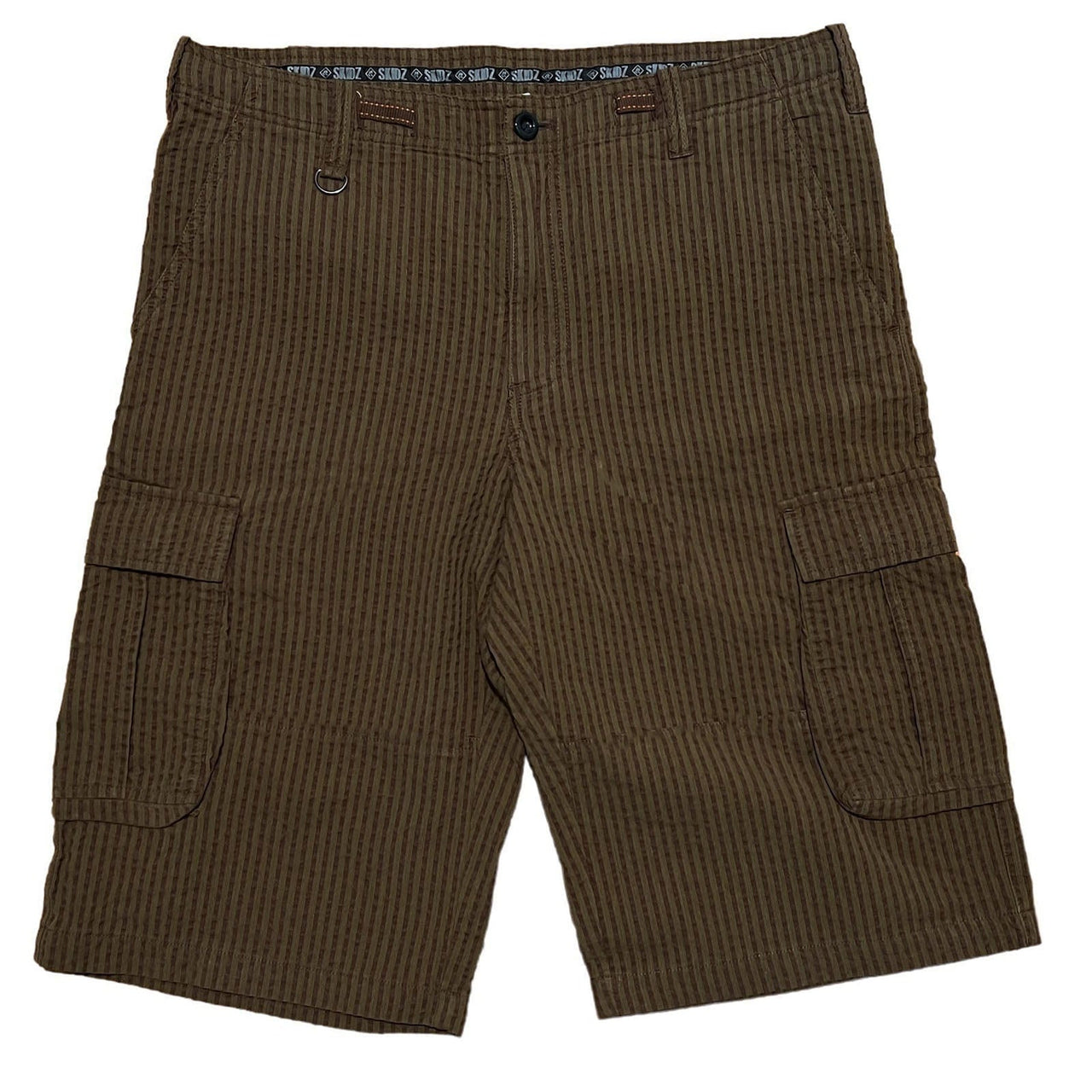 SKIDZ Shorts Seersucker Cargo Shorts - Brown