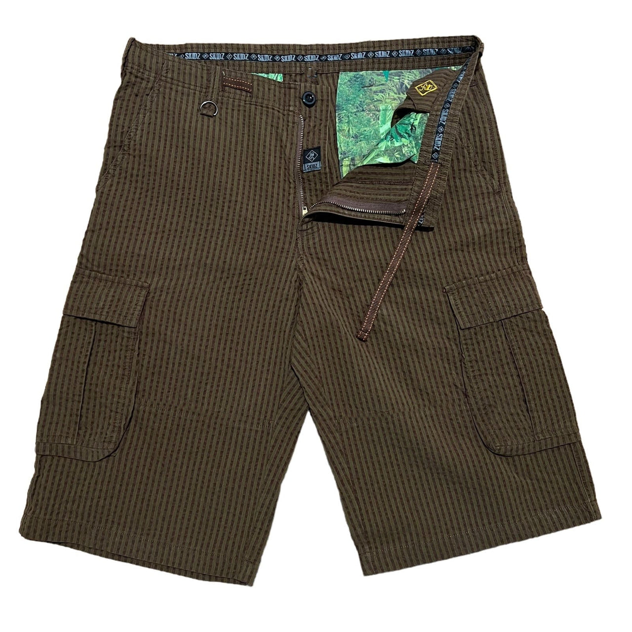 SKIDZ Shorts Seersucker Cargo Shorts - Brown