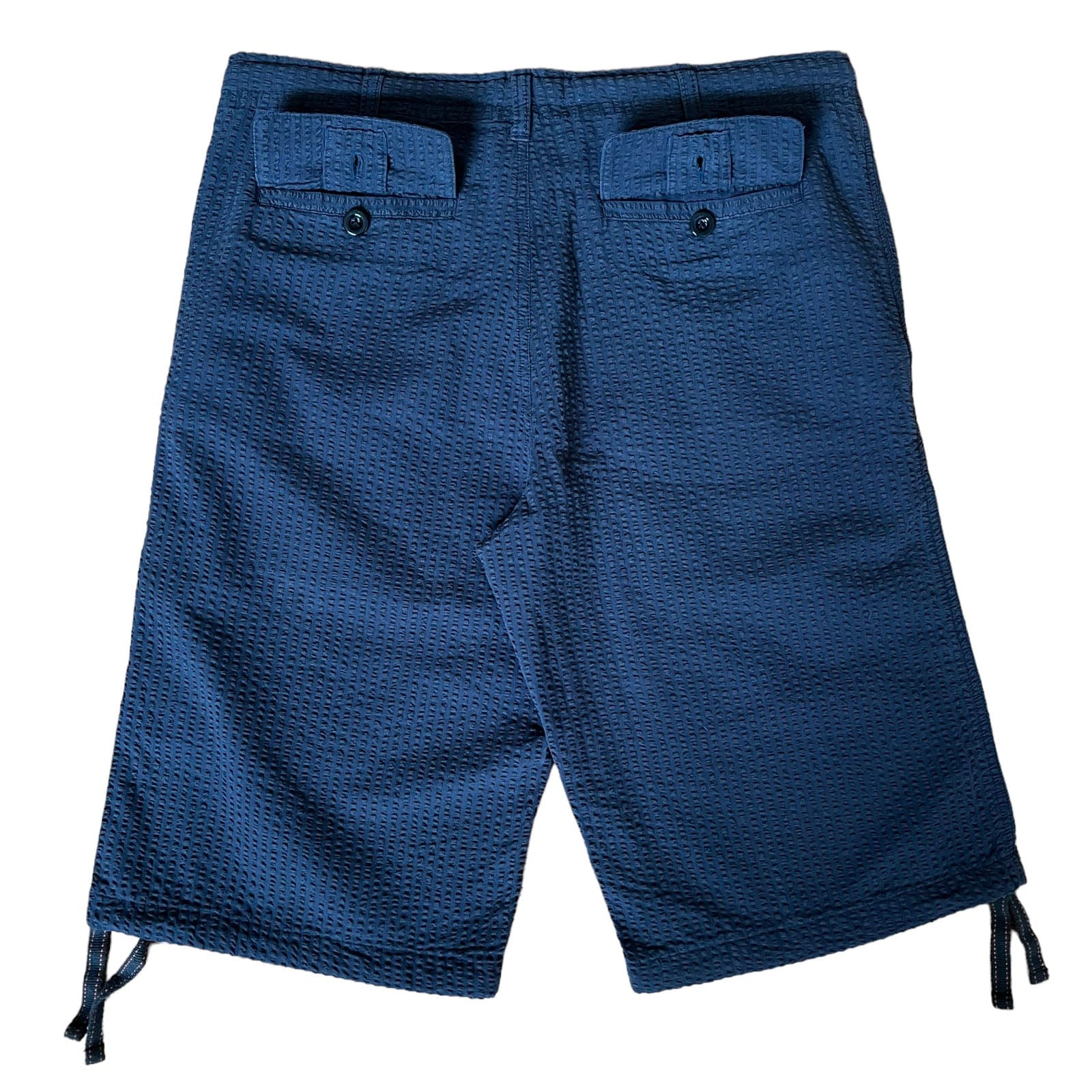 SKIDZ Shorts Seersucker Shorts - Dark Blue Striped