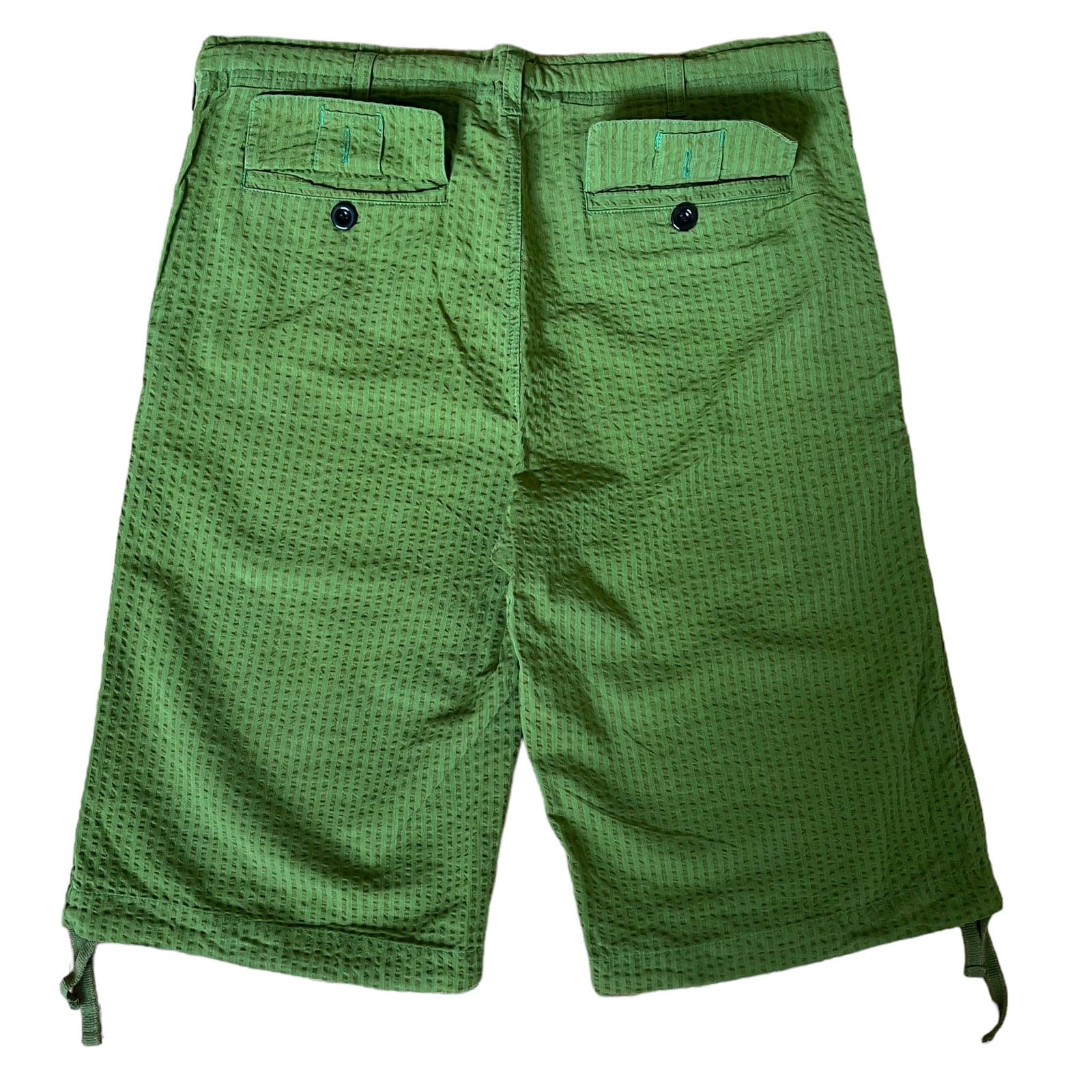 SKIDZ Shorts Seersucker Shorts - Green Striped