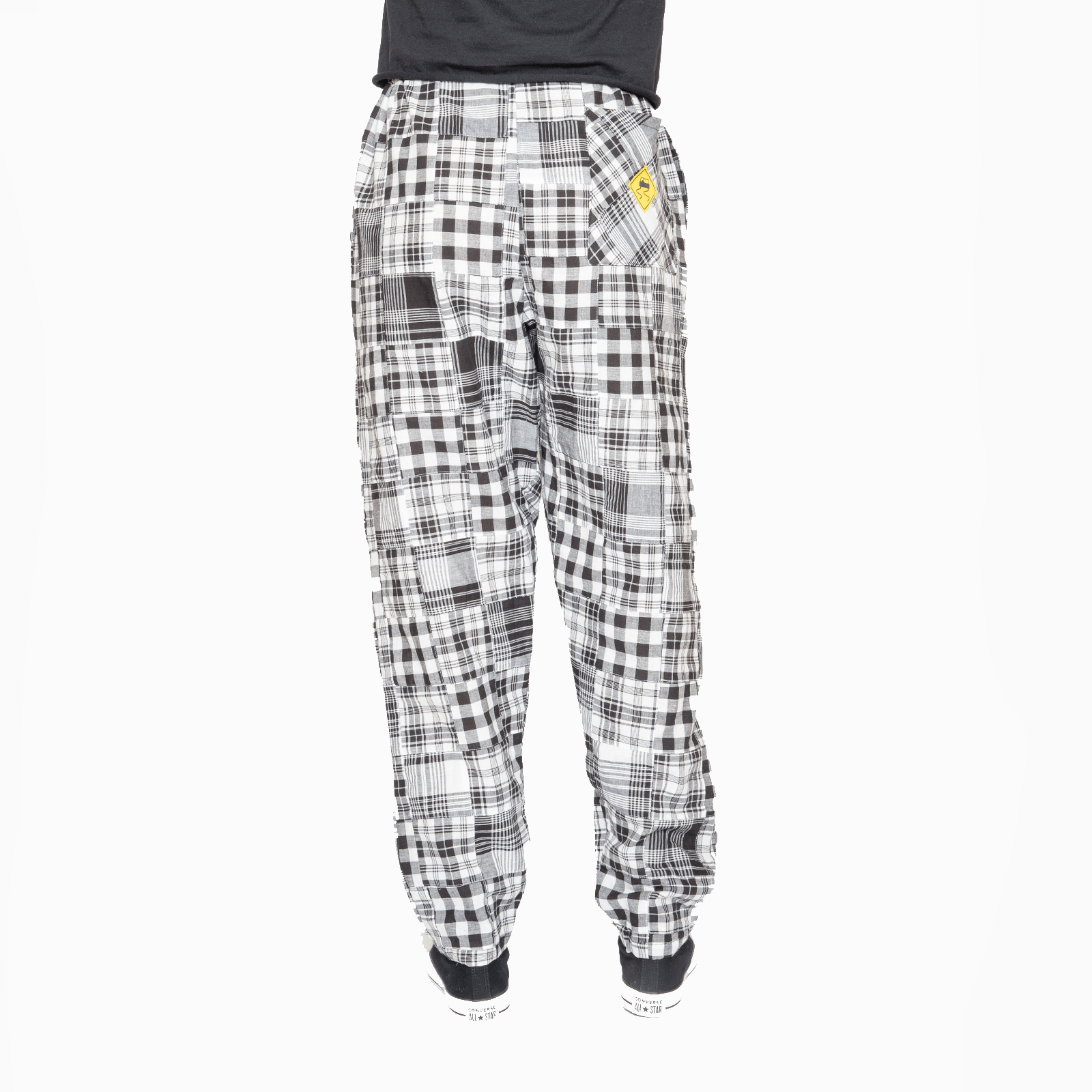 Skidz Pants Black & White Patchwork