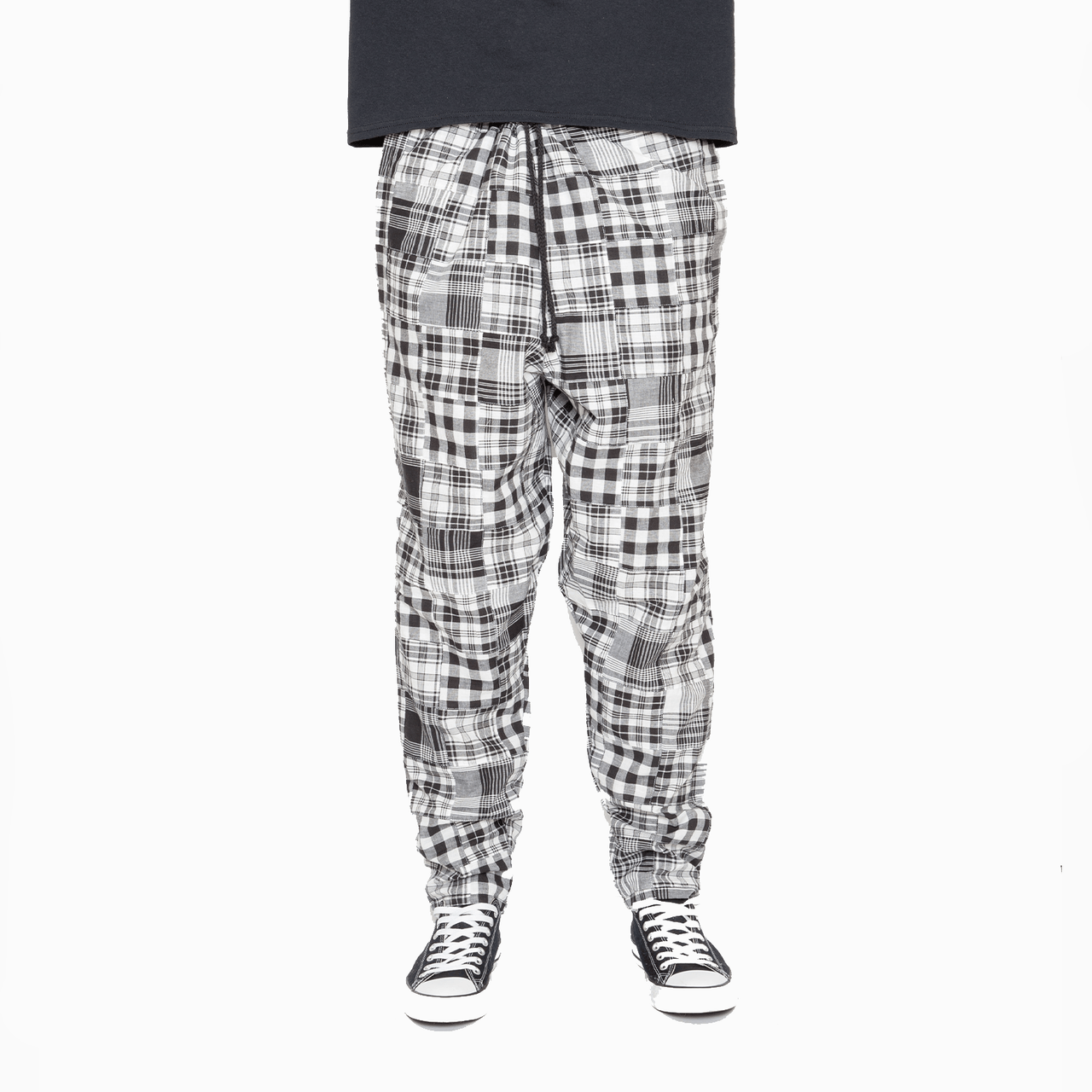 Skidz Pants Black & White Patchwork