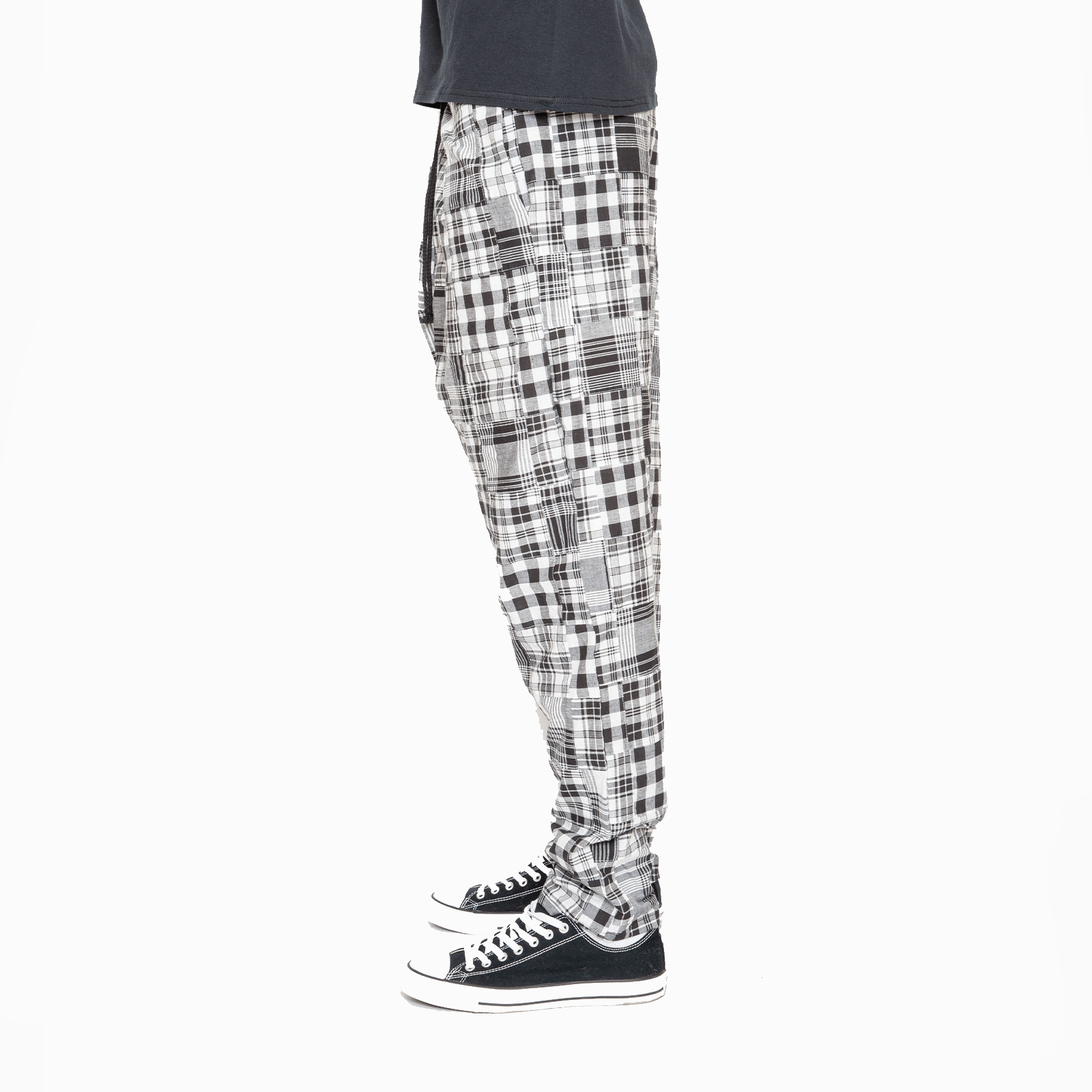 Skidz Pants Black & White Patchwork
