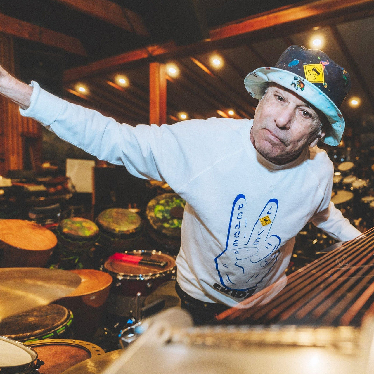 Skidz Fun Stuff SKIDZ x Mickey Hart Psychopomp Reversible Bucket Hat