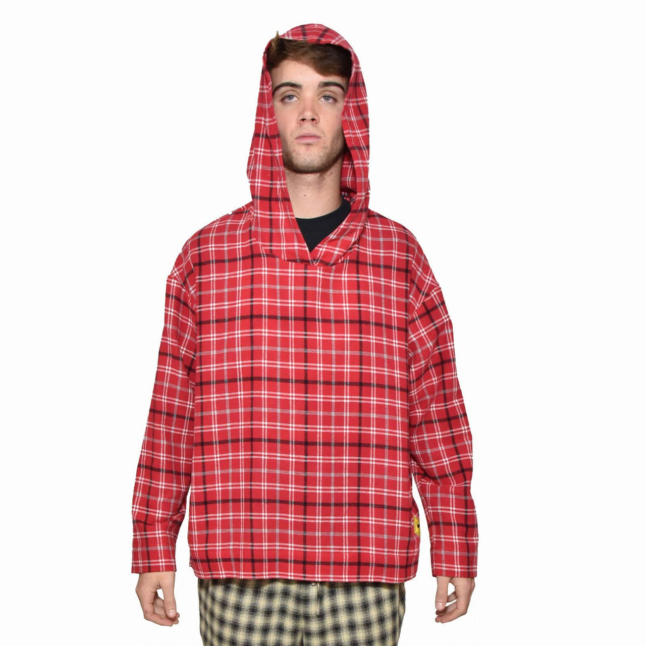 Red Plaid Hoodie - SKIDZ NYC