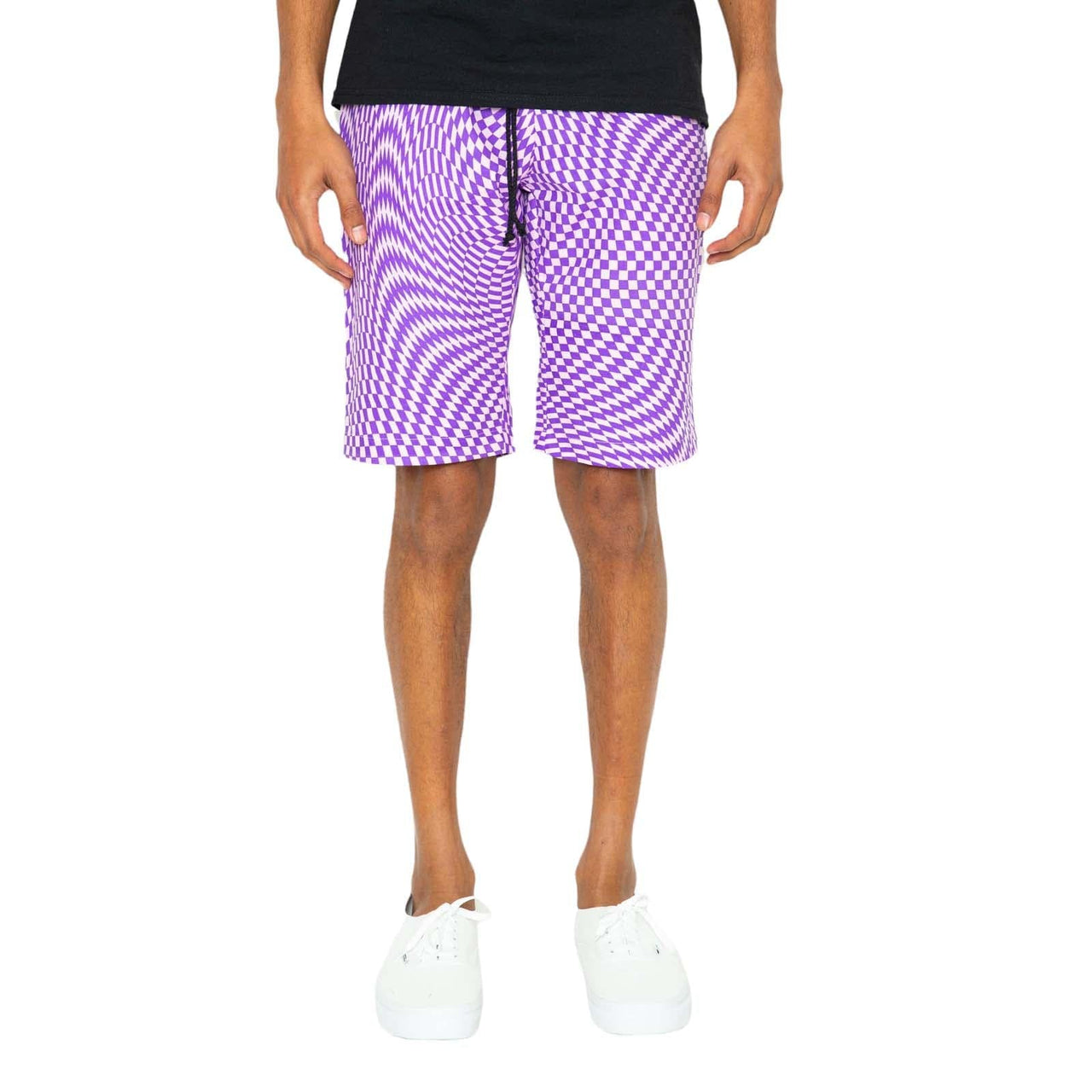 Skidz Shorts Trippy Check Shorts - Lilac & Purple